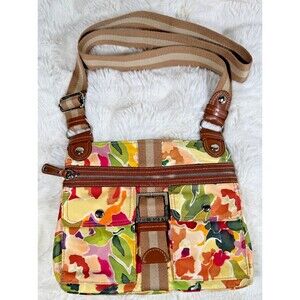 Tyler Rodan Crossbody Colorful Floral Adjustable Strap Chunky Buckle Y2K Purse